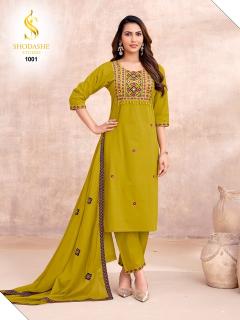 Shodashe kesar 3pcs surat set kurti catalogue wholesale